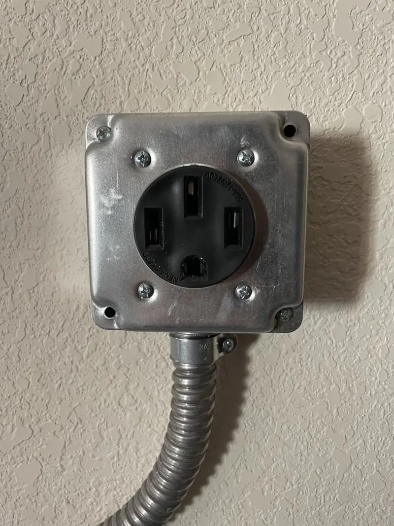 NEMA 14-50 outlet installed for Smart Home Electrical in Murrieta